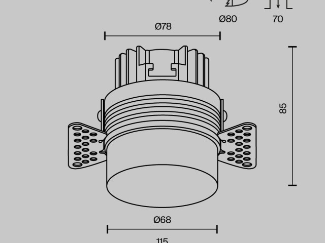 Встраиваемый светильник Technical DL065-12W3K-TRS-W фото:1