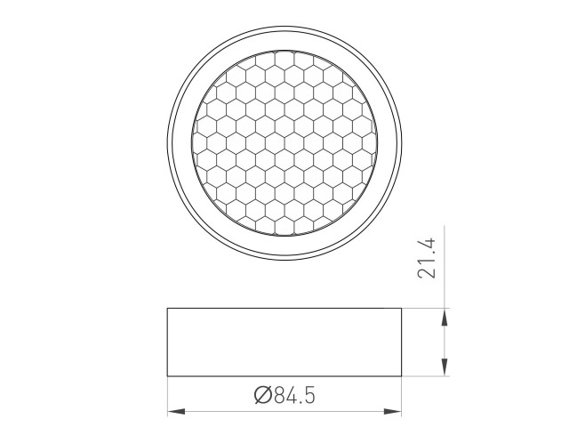Фильтр сетчатый с посадочным кольцом LGD-HONEYCOMB-RING-R85 (WH) (Arlight, Металл) фото:1