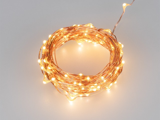Светодиодная гирлянда ARD-DEW-HOME-10000-100LED-LIVE Warm3000 (5V, USB, ПДУ) (Ardecoled, IP20) фото:1