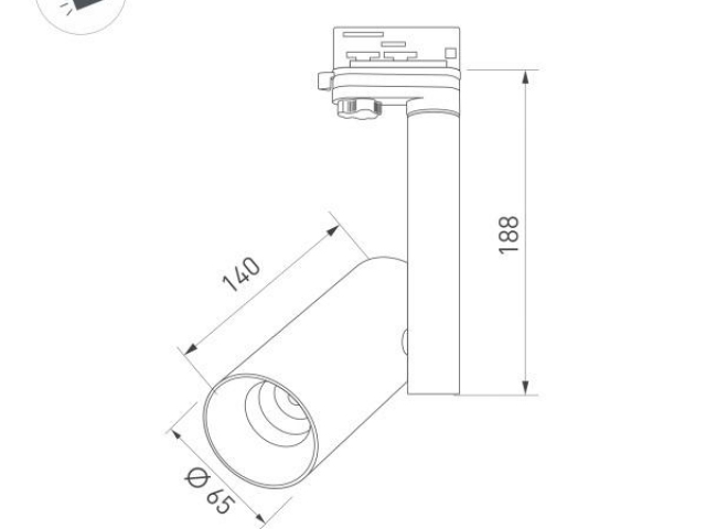 Светильник SP-POLO-TRACK-PIPE-R65-8W Warm3000 (BK-BK, 40 deg) (Arlight, IP20 Металл, 3 года) фото:26