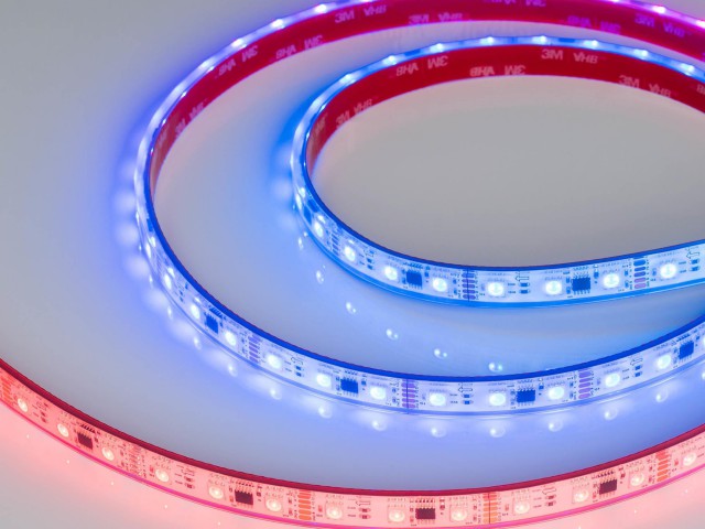 Лента герметичная DMX-PS-B60-12mm 12V RGB-PX3 (14 W/m, IP67, 5060, 5m) (Arlight, -) фото:6