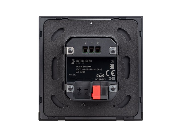 INTELLIGENT ARLIGHT Механизм панели KNX-303-22-IN Black (Bus) (IARL, IP20 Пластик, 2 года) фото:1