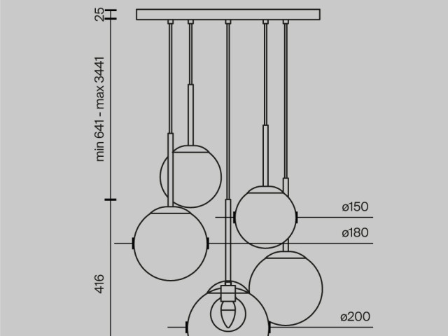 Подвесной светильник Maytoni MOD521PL-05G фото:21