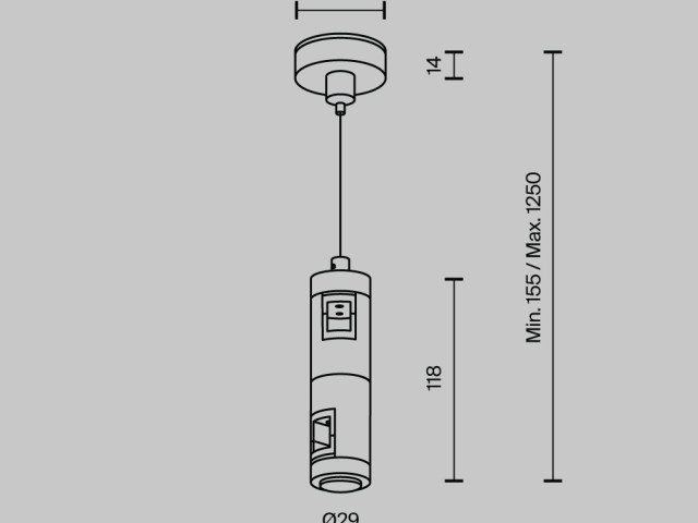 Комплектующие для систем освещения с токоведущими элементами Technical TRA157SW-D1-PT фото:21