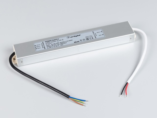 Блок питания ARPV-24060-SLIM-B (24V, 2.5A, 60W) (Arlight, IP67 Металл, 3 года) фото:6