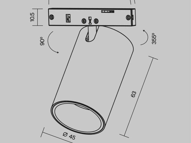 Трековый светильник Technical TR187-1-9W3K-M-BW фото:6