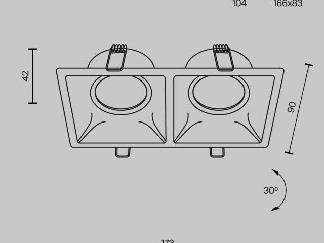 Встраиваемый светильник Technical DL029-2-02W фото:8