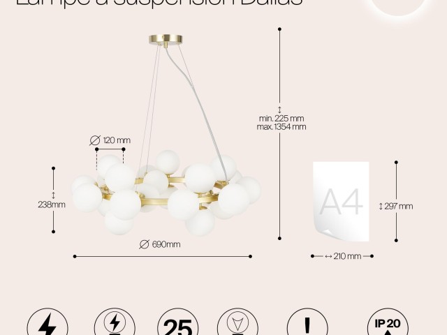 Подвесной светильник Maytoni MOD545PL-25BS фото:15