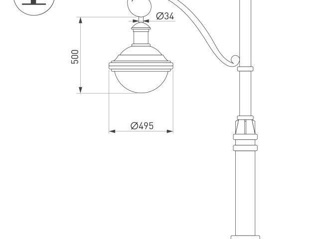 Светильник OXOR-AMPIL-BUE - 495x500-100W Day4000 (BK, 120 deg, 230V) IP65 (Arlight, IP65 Металл, 3 года) фото:1