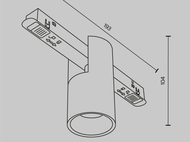 Трековый светильник Technical TR122-2-7W3K-B фото:10