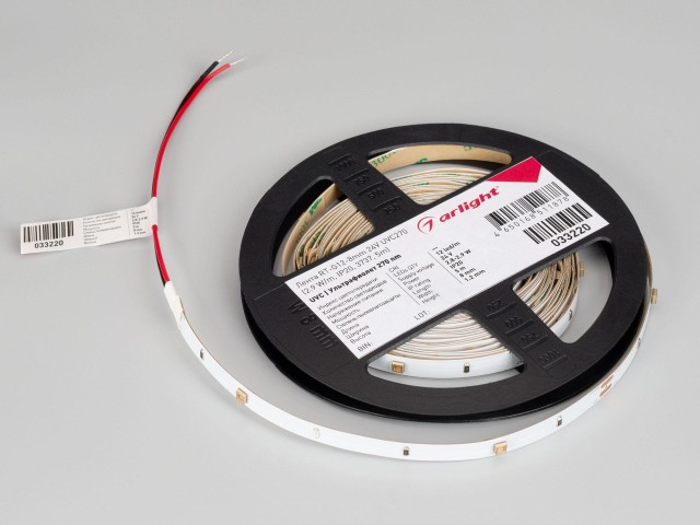 Лента RT-G12-8mm 24V UVC270 (2.9 W/m, IP20, 3737, 5m) (Arlight, -) фото:2
