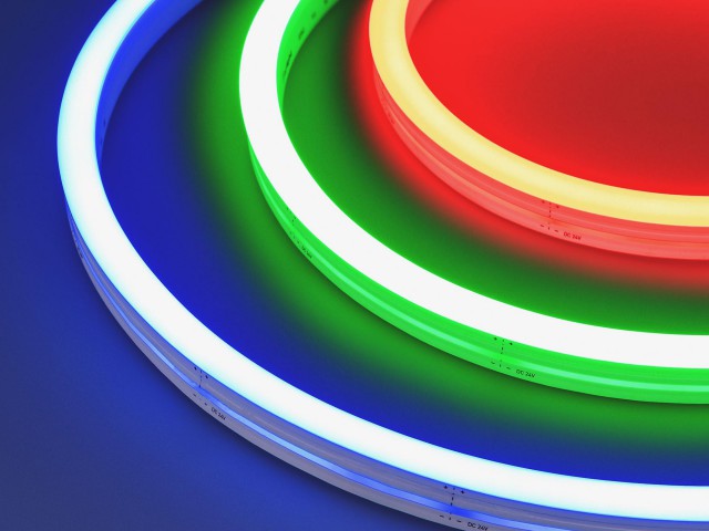 Лента герметичная MOONLIGHT-SIDE-B84-12x17mm 24V RGB (12 W/m, IP67, 5m, wire x2) (Arlight, Вывод боковой, 3 года) фото:1