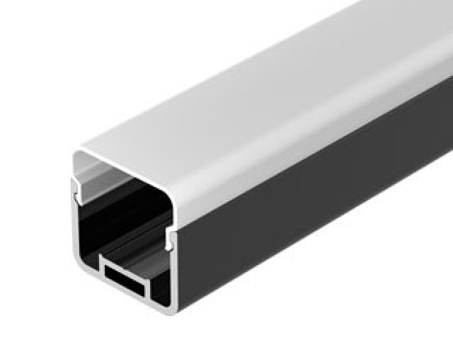 Профиль с экраном LINE-D-3030-2000 SQUARE BLACK+OPAL (Arlight, Алюминий) фото:2