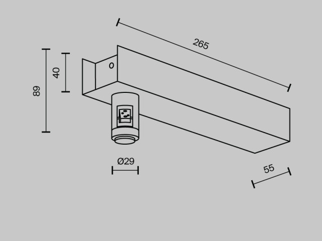 Комплектующие для систем освещения с токоведущими элементами Technical TRA155CW-BB-B фото:1