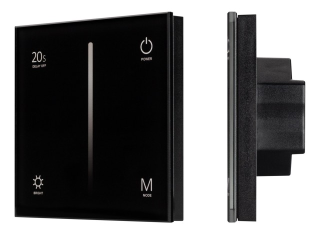 Панель SMART-P6-DIM-G-IN Black (12-24V, 4x3A, Sens, 2.4G) (Arlight, IP20 Пластик, 5 лет) фото:3