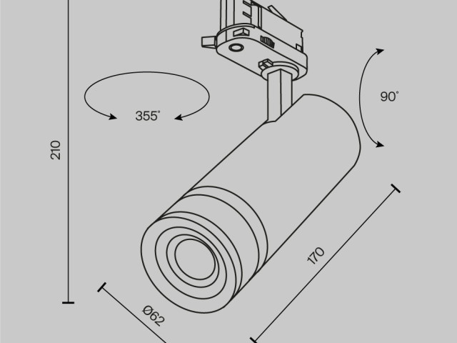 Трековый светильник Technical TR198-3-20W4K-Z-W фото:9