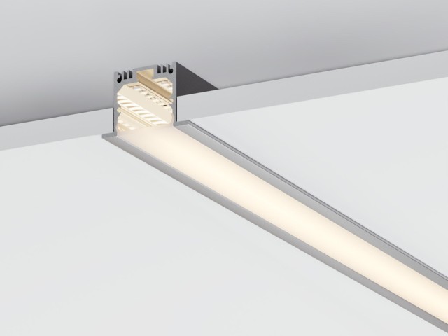 Профиль с экраном SL-LINIA49-F-2500 ANOD+OPAL (Arlight, Алюминий) фото:8