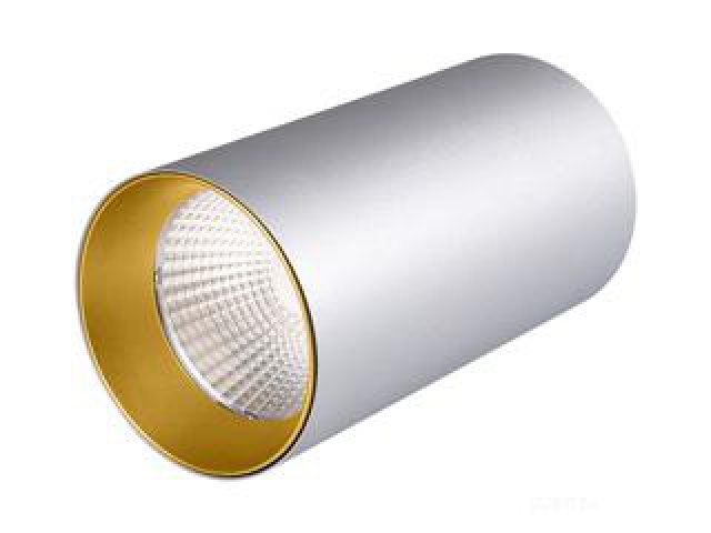 Светильник накладной SP-POLO-R85-1-15W Warm White 40deg (Silver, Gold Ring) (Arlight, Металл) фото:4