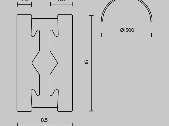 Шинопровод накладной/подвесной Technical TRX154-2SR-D1500-PT фото:22