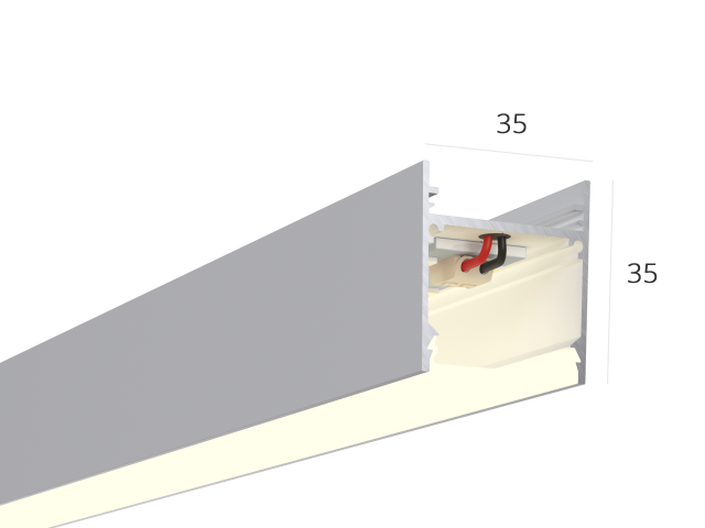 Линейный светильник LINE 3535 (RAL9003/625mm/LT70 — 4K/9W) фото:2