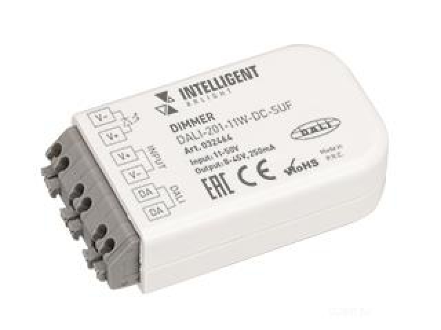 INTELLIGENT ARLIGHT Диммер DALI-201-11W-DC-SUF (8-45V DC, 250mА) (IARL, IP20 Пластик, 3 года) фото:2