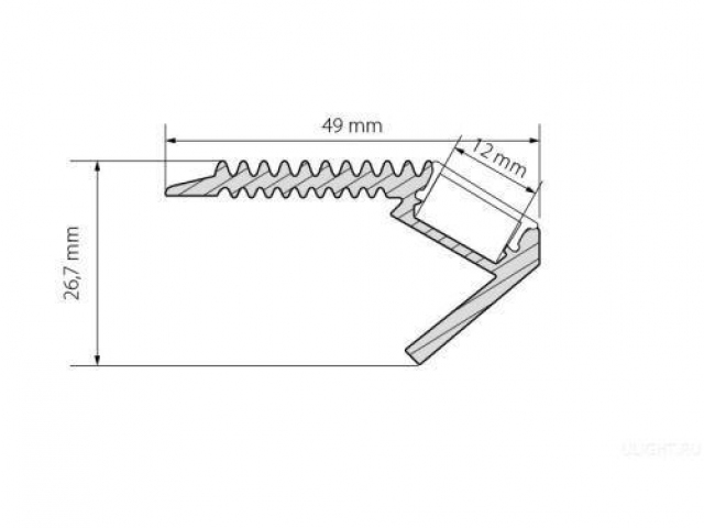 Профиль ARH-STAIR-W47-2000 ANOD (Arlight, Алюминий) фото:4