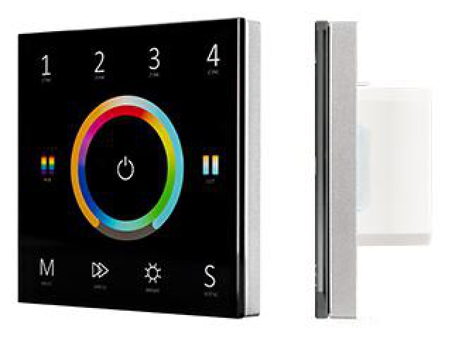Панель Sens SMART-P67-MULTI Black (230V, 4 зоны, 2.4G) (Arlight, IP20 Пластик, 5 лет) фото:9