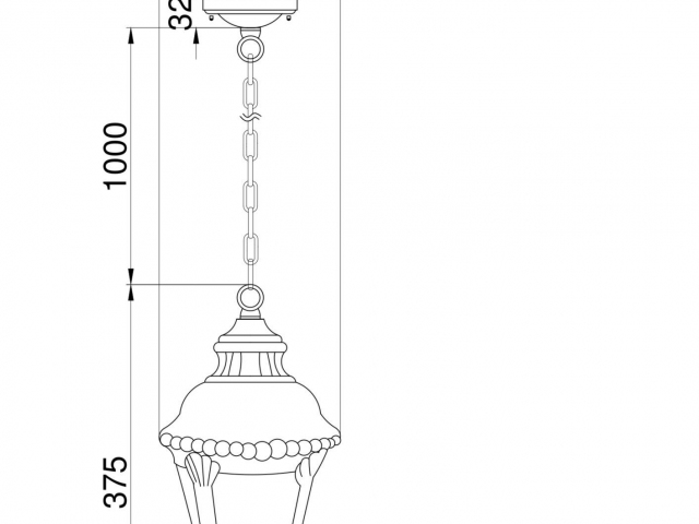 Подвесной светильник Outdoor O029PL-01BZ фото:1