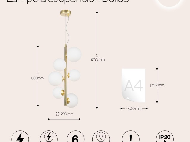 Подвесной светильник Maytoni MOD545PL-06BS фото:8