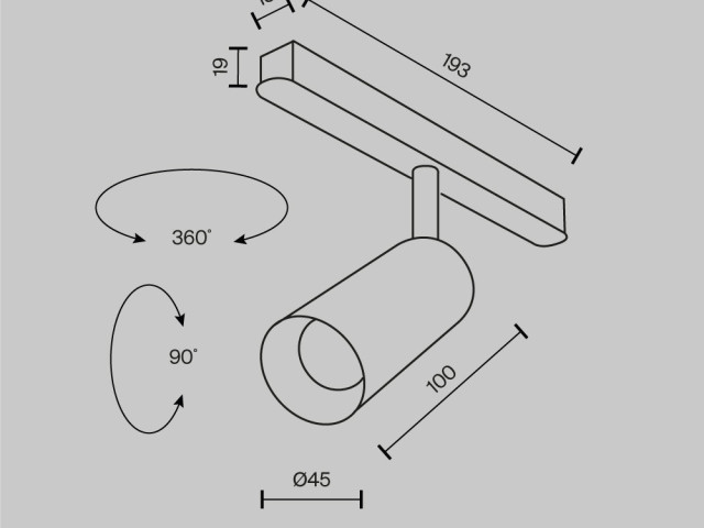 Трековый светильник Technical TR032-2-5W3K-M-BW фото:4