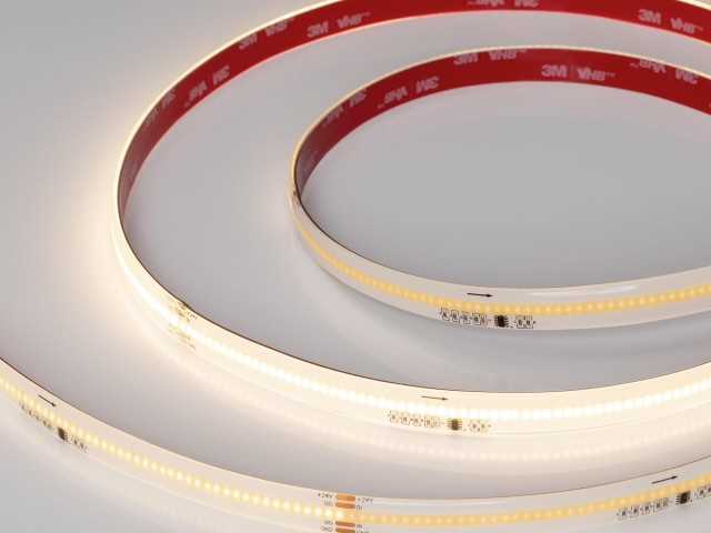Лента герметичная SPI-COB-SE-X378-12mm 24V Warm3000-PX63-BPT (7 W/m, IP65, 5m) (Arlight, бегущий огонь) фото:1