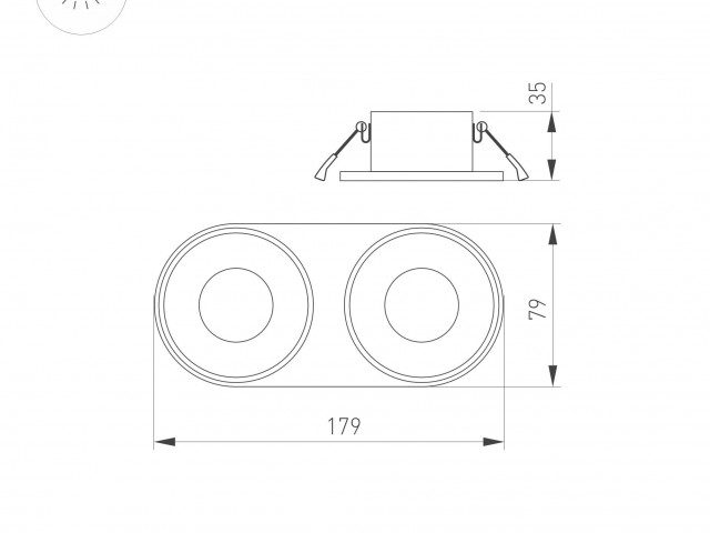 Корпус PLURIO-BASE-BUILT-RS185x85 (BK, 1-2, 200mA) (Arlight, IP20 Металл, 3 года) фото:1