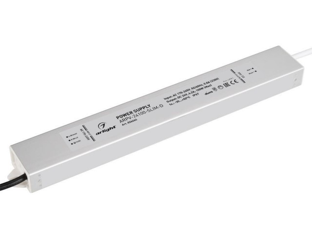 Блок питания ARPV-24100-SLIM-D (24V, 4.2A, 100W) (Arlight, IP67 Металл, 3 года) фото:5
