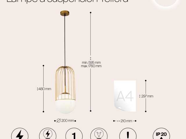 Подвесной светильник Maytoni P363PL-01G фото:1