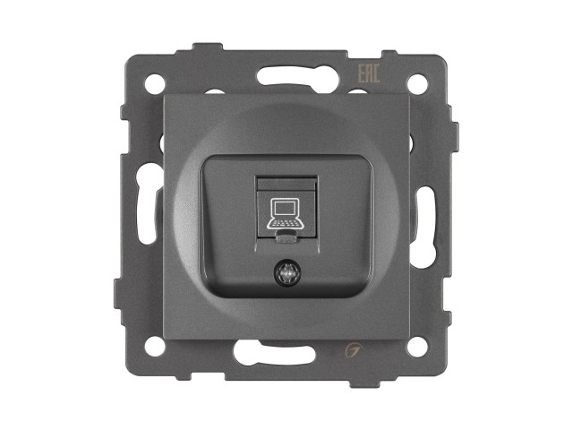 Механизм компьютерной розетки SCT-MPC1-PL-GR-V (RJ-45, CAT6) (Arlight, -) фото:3
