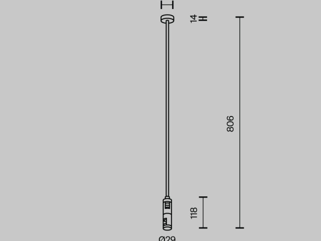 Комплектующие для систем освещения с токоведущими элементами Technical TRA159C-D1-PT фото:2