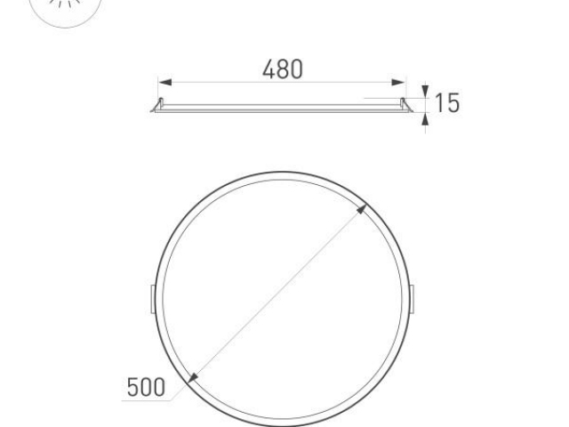 Светильник DL-EDGE-R500-40W Warm3000 (WH, 115 deg, 230V) (Arlight, IP40 Металл, 3 года) фото:3