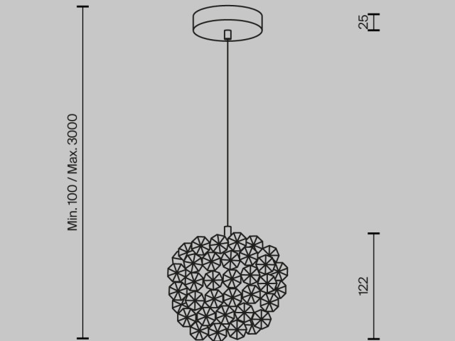 Подвесной светильник Maytoni MOD487PL-01BS фото:1