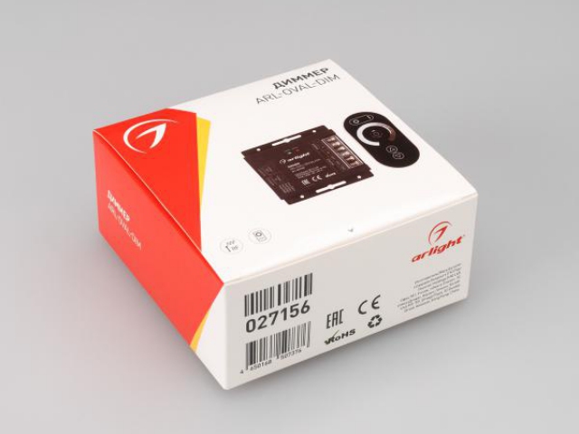 Диммер ARL-OVAL-DIM Black (12-24V, 3x10A, ПДУ Овал, RF, RJ45) (Arlight, IP20 Металл, 3 года) фото:3