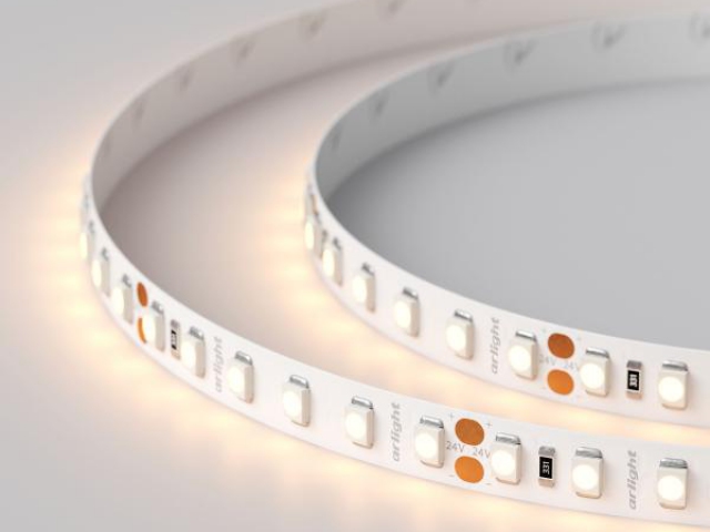 Лента RT 2-5000 24V Warm2700 2x (3528, 600 LED, LUX) (Arlight, 9.6 Вт/м, IP20) фото:2