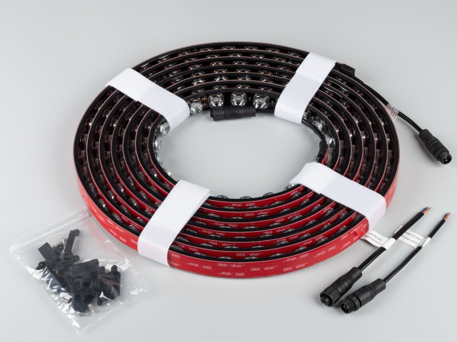 Лента герметичная FLT-PS-A42-BLACK-23mm 24V Warm3000 (21 W/m, IP67, 15deg, 5m) (Arlight, -) фото:3