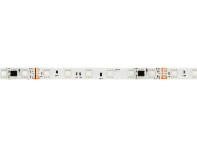 Лента герметичная DMX-SE-B60-10mm 24V RGB-PX6 (14 W/m, IP65, 5060, 5m) (Arlight, -) фото:1