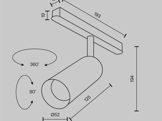 Трековый светильник Technical TR032-2-12W2.7K-M-B фото:10