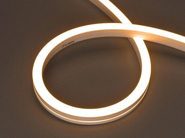 Лента герметичная MOONLIGHT-SIDE-A140-12x17mm 24V Warm2400 (9.6 W/m, IP67, 5m, wire x2) (Arlight, Вывод боковой, 3 года) фото:5