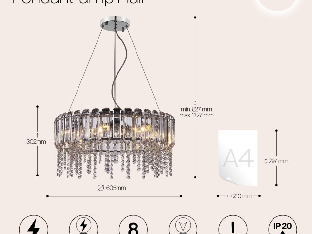 Подвесной светильник Maytoni MOD097PL-08CH фото:21