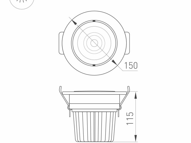 Светодиодный светильник LTD-140WH 25W Warm White 30deg (Arlight, IP40 Металл, 3 года) фото:17