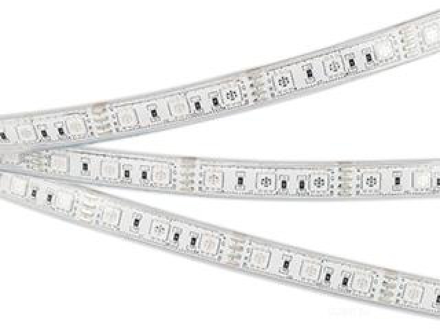 Лента герметичная RTW-PU-B60-12.5mm 12V RGB (14.4 W/m, IP68, Wire 2m, 5m) (Arlight, -) фото:1