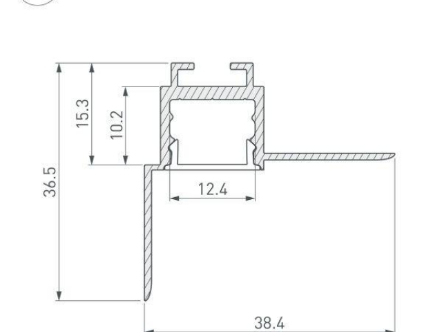 Профиль ARH-CEIL-S16-FANTOM-EDGE-2000 ANOD (Arlight, Алюминий) фото:5