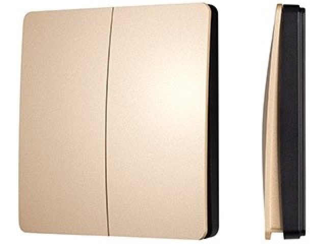 INTELLIGENT ARLIGHT Кнопочная панель KINETIC-801-22-2G-WP-SUF Gold (No battery, IP67, 433Mhz) (IARL, IP67 Пластик, 3 года) фото:1