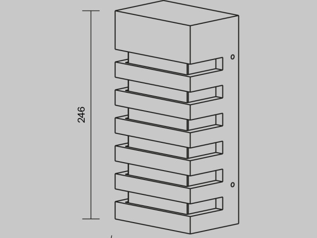 Уличный настенный светильник Outdoor O034WL-01B фото:1